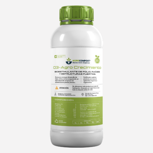 Agro Crecimiento | Bioestimulante para follaje, raíces y estructuras fuertes