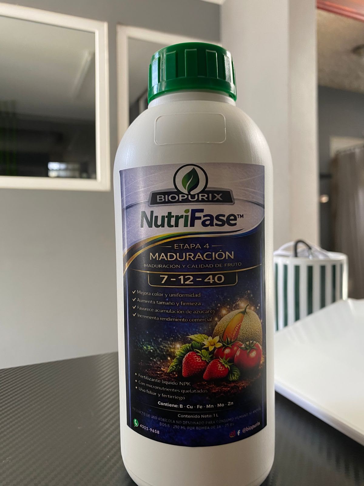 NutriFase Etapa 3 Floración 15-5-30 | Fertilizante para Floración y Cuajado de Frutos | Litro